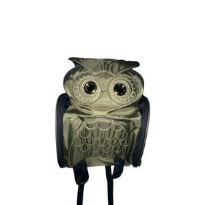 Green Owl Backpack 100% Polyester NEVAEH BRAND, Magnetic Beak, Rare